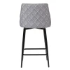 Купить Стул полубарный Dave серый с жаккардом, с поворотным механизмом по выгодной цене для кафе, ресторанов и кухни