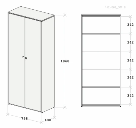 Купить Шкаф для документов Апекс 798х400х1869 Орех Монтана/Черный по низкой цене