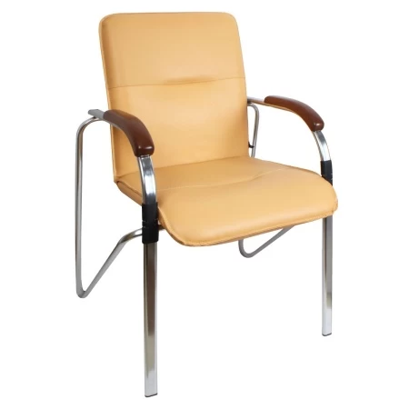 Офисный стул Samba (Самба) хром Nowystyl (V - Искусственная кожа ) V 17 бежевый