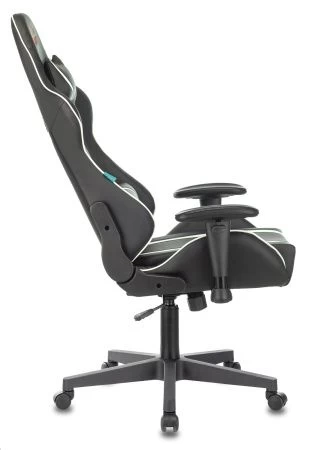 Кресла для геймеров - Кресло игровое Zombie A4 черный/белый искусственная кожа с подголов. крестовина пластик