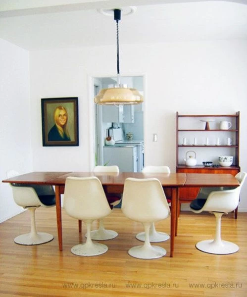 Стул TULIP (Тулип) бело-черный