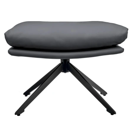 Купить Комплект кресло HUG тёмно-серый, экокожа, шенилл с оттоманкой тёмно-серый, экокожа по низкой цене