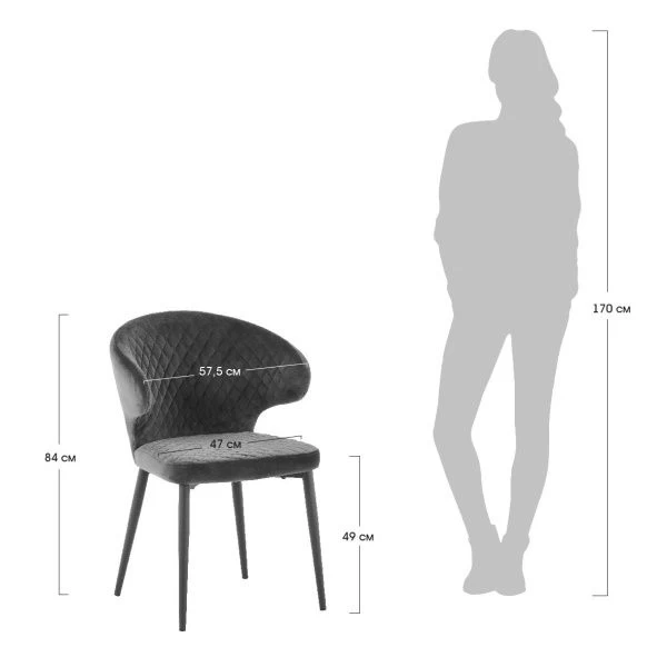 Купить Стул Richard синий по низкой цене