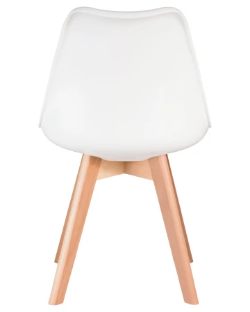 Купить Набор 4 шт Стул обеденный DOBRIN JERRY SOFT, ножки светлый бук, цвет сиденья белый (W-02) в интернет-магазине КупиКресла.ру