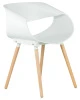 Купить Набор 4 шт Стул обеденный DOBRIN ALIEN, ножки светлый бук, цвет белый (W-02) в интернет-магазине КупиКресла.ру
