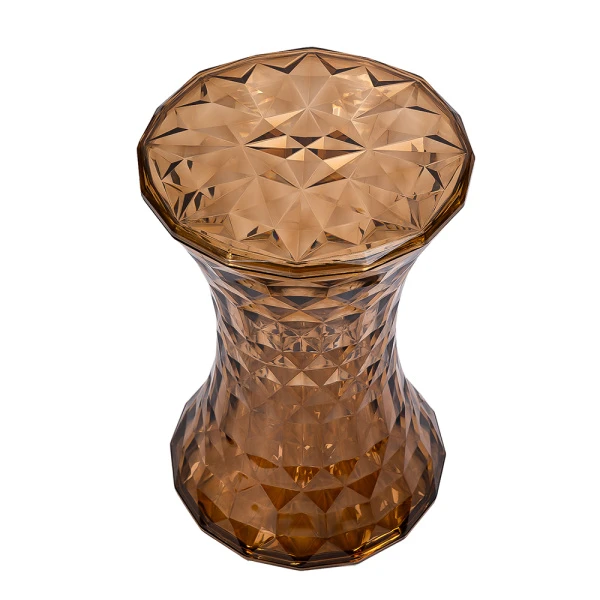 Купить Стул-пуф Stone прозрачный янтарный по низкой цене