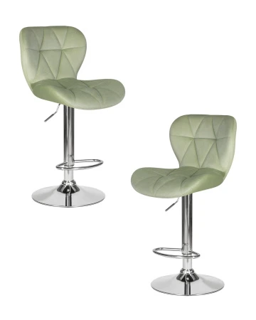 Набор 2 шт Стул барный DOBRIN BARNY, мятный велюр (MJ9-87)