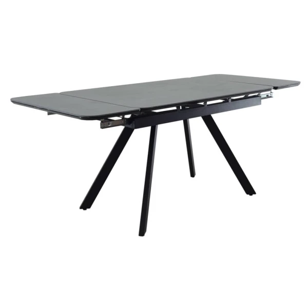 Купить Стол Arthur раскладной 120-184x80x75см, керамогранит чёрный мрамор Greys Black, чёрный по низкой цене