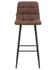 Купить Набор 2 шт Стул барный DOBRIN NICOLE, черные матовые ножки, коричневая микрофибра (PK-03) в интернет-магазине КупиКресла.ру