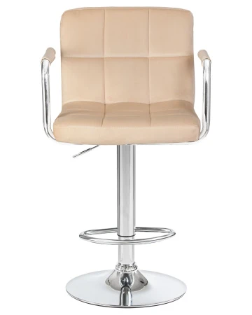 Купить Набор 2 шт Стул барный DOBRIN KRUGER ARM, бежевый велюр (MJ9-10) в интернет-магазине КупиКресла.ру