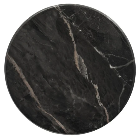 Купить Кофейный столик Secret диам.40см x 54см, чёрный мрамор, металл, керамика по низкой цене