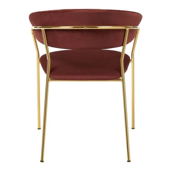 Купить Стул Turin терракотовый с золотыми ножками по низкой цене
