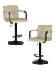 Набор 2 шт Стул барный DOBRIN KRUGER ARM BLACK, бежевый вельвет (LAR-E2041-04)