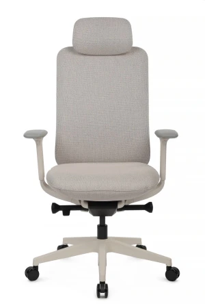 Эргономичные кресла - Кресло Antler EAN-001AW Белый пластик/Светло-бежевый