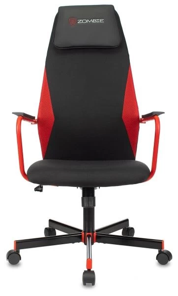 Кресло игровое Zombie ONE черный/красный сиденье черный с подголов. крестов. металл | Купить в КупиКресла.ру