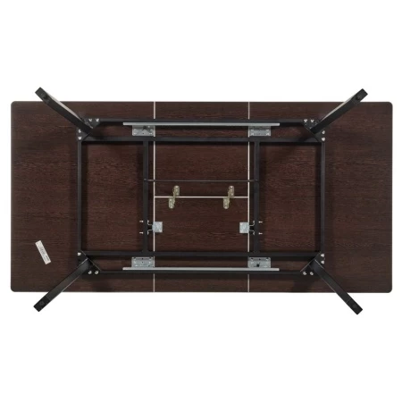 Купить Стол Dublin раскладной 120-160х80х75 серый мрамор с чёрными ножками по низкой цене