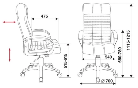 Кресла руководителя - Кресло руководителя Бюрократ KB-10 черный искусственная кожа крестовина пластик