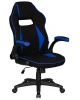 Кресло игровое DOBRIN RICK, черно-синяя ткань