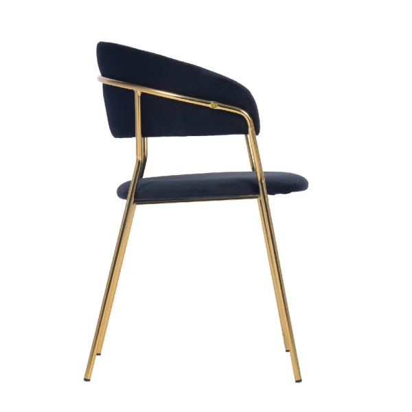 Купить Комплект из 4-х стульев Turin чёрный с золотыми ножками по низкой цене