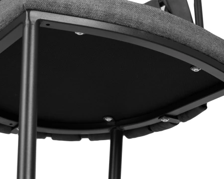 Купить Стул полубарный DOBRIN AMELIA COUNTER, серая ткань (F-48), темно-серый винтажный PU (MF-12) по выгодной цене для кафе, ресторанов и кухни