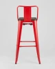 Купить Стул барный TOLIX WOOD со спинкой красный глянцевый по выгодной цене для кафе, ресторанов и кухни
