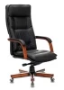 Кресло руководителя Бюрократ T-9927WALNUT черный кожа крестовина металл/дерево