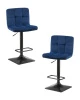 Набор 2 шт Стул барный DOBRIN DOMINIC, синий велюр (MJ9-117)