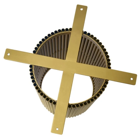 Купить Стол Aura D110, керамогранит Ravena Natural, золотой по низкой цене