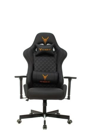 Кресло игровое Knight ARMOR черный ромбик эко.кожа с подголов. крестов. металл