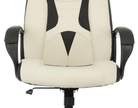 Кресла для геймеров - Кресло игровое Zombie 8 белый/черный эко.кожа крестов. пластик