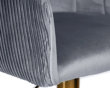 Купить Стул барный DOBRIN DARCY GOLD, серый велюр (1922-19) по выгодной цене для кафе, ресторанов и кухни