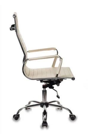 Кресло руководителя Бюрократ CH-883 слоновая кость эко.кожа крестовина металл хром