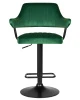 Купить Стул барный DOBRIN CHARLY BLACK, зеленый велюр (MJ9-88) по выгодной цене для кафе, ресторанов и кухни