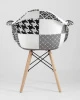 Купить Кресло Eames DSW пэчворк черно-белое по низкой цене