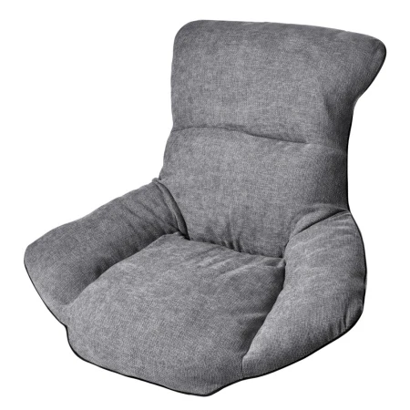 Купить Кресло HUG тёмно-серый, экокожа, шенилл по низкой цене