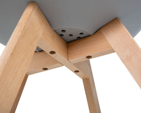 Купить Набор 4 шт Стул обеденный DOBRIN JERRY SOFT, ножки светлый бук, цвет сиденья светло-серый (GR-01) в интернет-магазине КупиКресла.ру