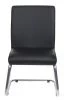 Конференц кресла - Кресло Бюрократ CH-250-V черный эко.кожа полозья металл хром