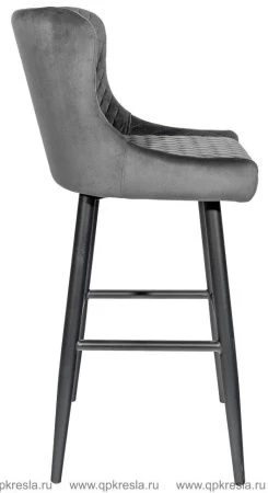 Барный стул Ститч Велюр Серый