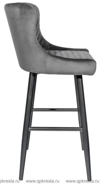 Барный стул Ститч Велюр Серый