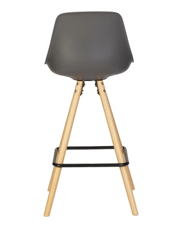 Купить Набор 2 шт Стул полубарный DOBRIN RONNI, ножки светлый бук, тёмно-серый (GR-04) в интернет-магазине КупиКресла.ру