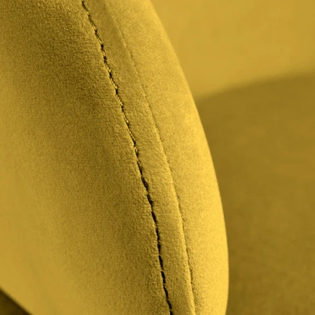 Купить Стул-полукресло Emil горчичный с золотыми ножками по низкой цене