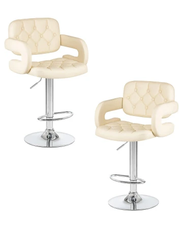 Набор 2 шт Стул барный DOBRIN TIESTO, кремовый