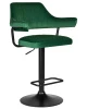 Стул барный DOBRIN CHARLY BLACK, зеленый велюр (MJ9-88)