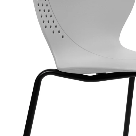 Купить Стул Wave серый с черными ножками по низкой цене