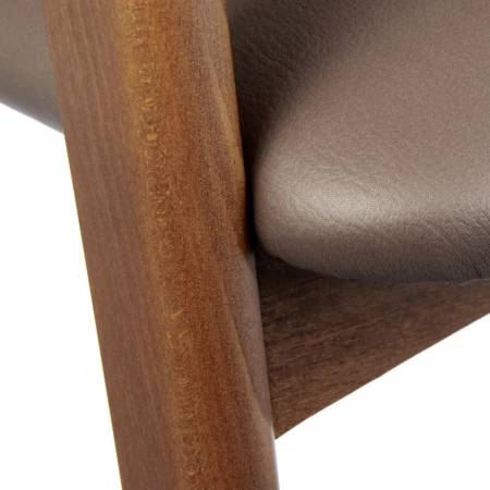 Купить Стул KELLI бежевый букле, экокожа коричневая, орех по низкой цене