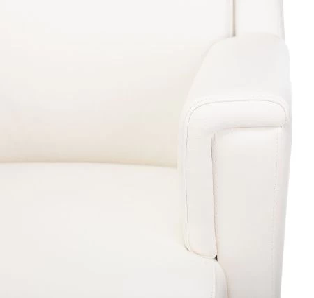 Кресла руководителя - Кресло руководителя Бюрократ _DUKE белый кожа крестовина металл/дерево