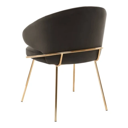 Купить Стул-полукресло Emil графит с золотыми ножками по низкой цене