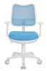 Детские компьютерные кресла - Кресло детское Бюрократ CH-W797 голубой сиденье голубой TW-55 сетка/ткань крестовина пластик пластик белый