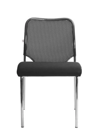 Офисный стул Amigo (Амиго) хром (Ткань-сетка Черный) для посетителей и сотрудников фото