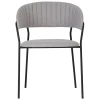 Купить Стул Turin светло-серая рогожка с чёрными ножками по низкой цене